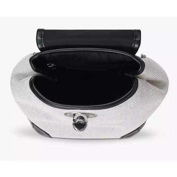 New Marc Jacobs Convertible Canvas Backpack Bag Beige /Black - Picture 3 of 7